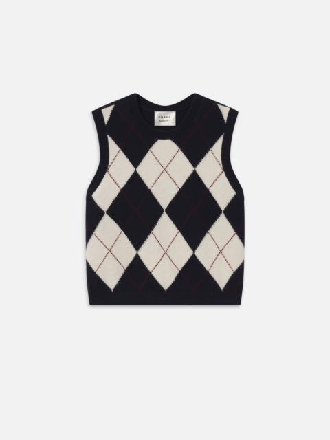 Sotheby’s Women's Argyle Vest in Navy Multi