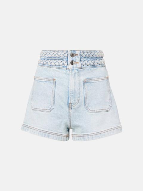 Elijah high-rise denim shorts