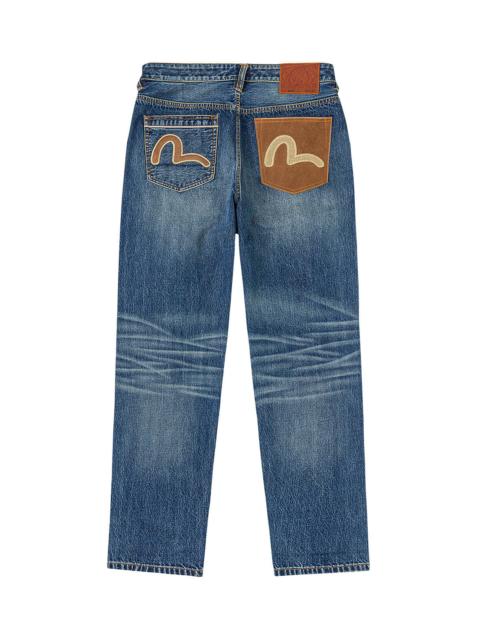 Seagull Appliqué Pocket Jeans #2030