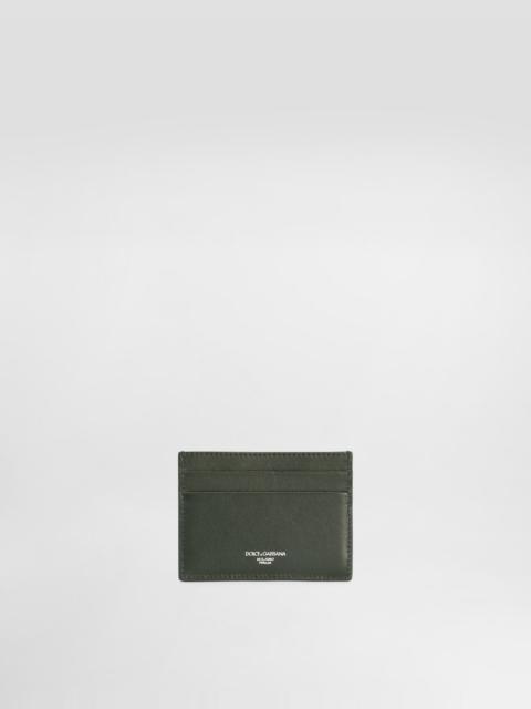 Plongé woven calfskin card holder