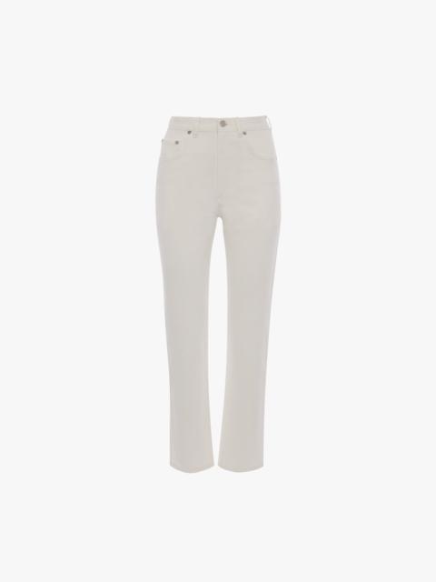 High-Rise Slim Jean In Washed White