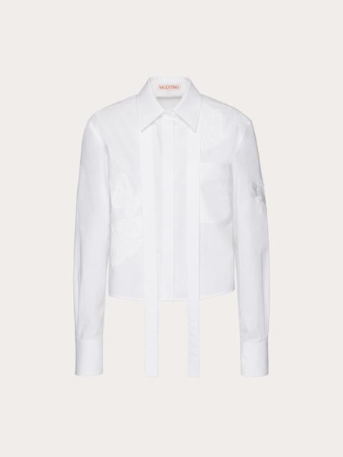 EMBROIDERED COTTON POPLIN SHIRT