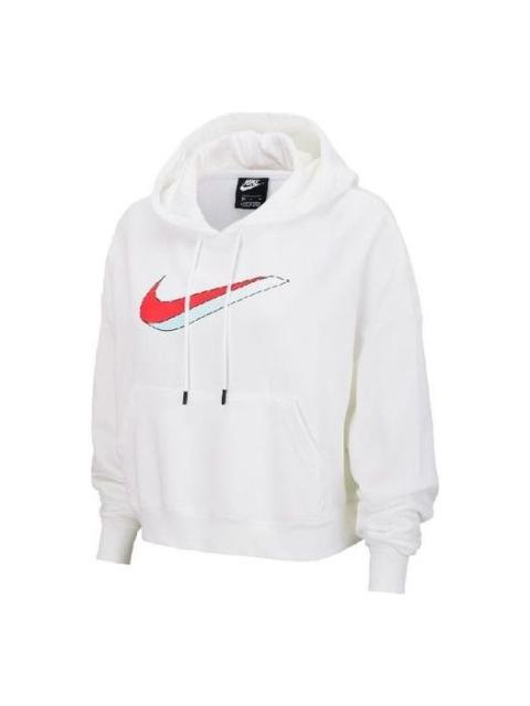 (WMNS) Nike Casual Sports Pullover hoodie White DJ1075-100