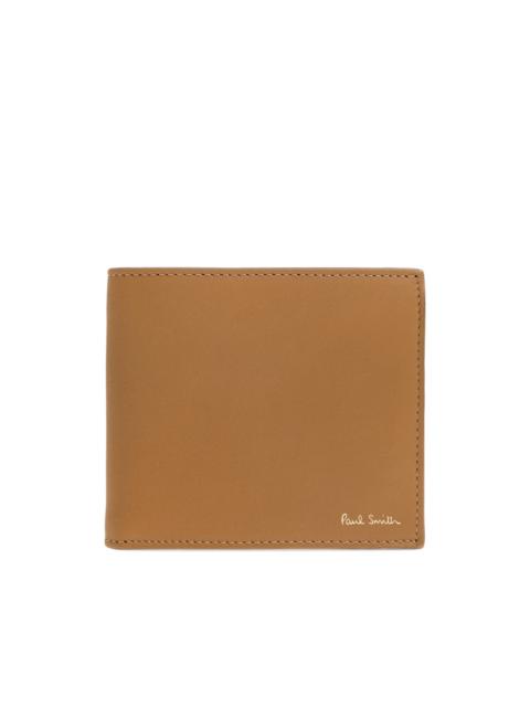 Signature Stripe calf leather wallet