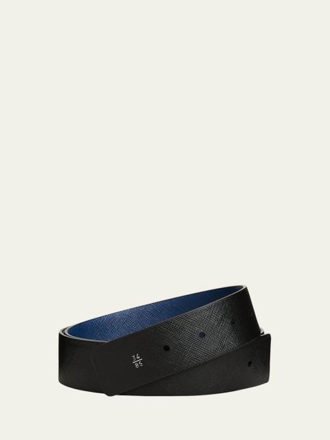 Men's Reversible Saffiano Leather Belt Strap
