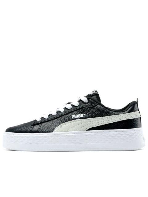(WMNS) PUMA Smash Platform Leather 'Black' 366487-11