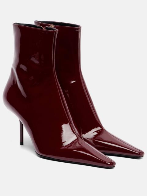 75 patent leather ankle boots