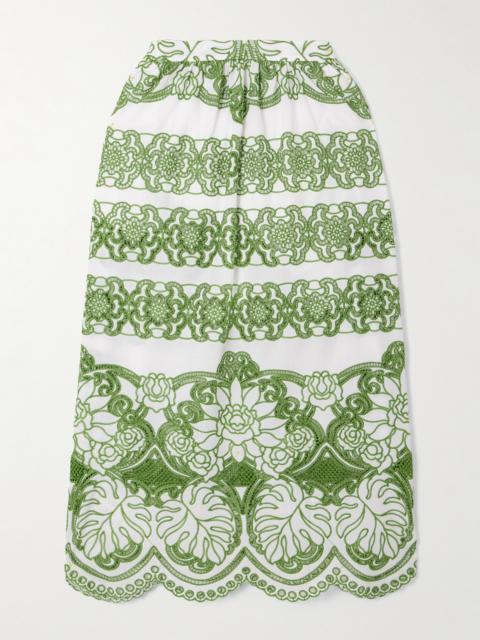 Belan Scalloped Broderie Anglaise Maxi Skirt