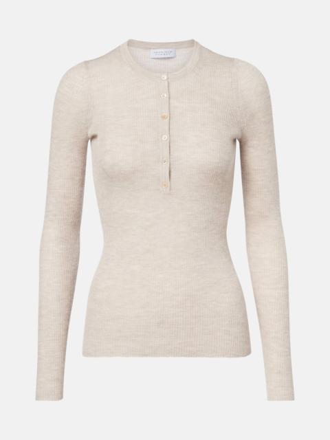 Julian cashmere and silk Henley shirt