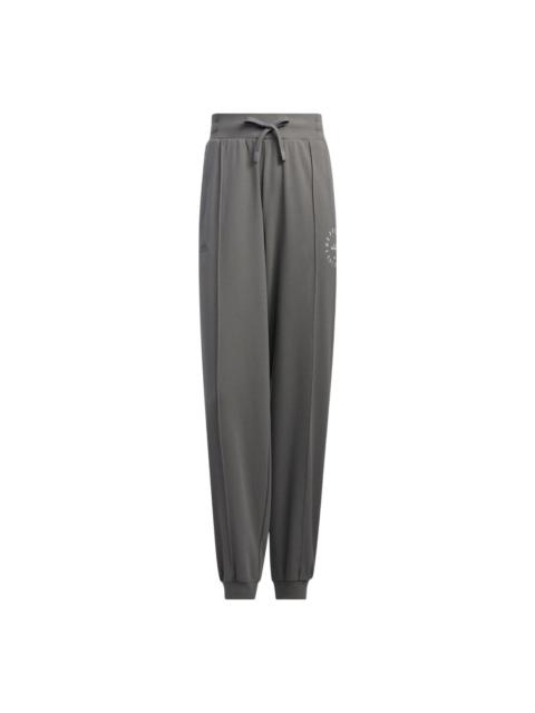 adidas Solid Color Logo Embroidered Pants 'Grey' HZ7063