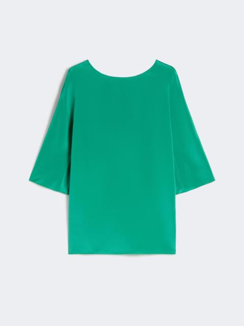 Silk crêpe de chine blouse - GREEN