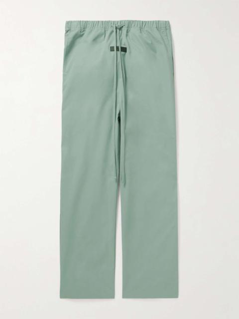 Logo-Appliquéd Cotton-Blend Twill Drawstring Trousers