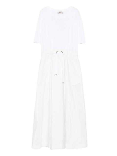 drawstring midi dress