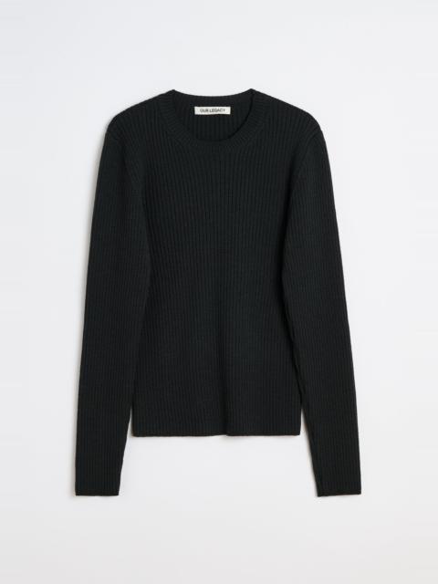 Compact Roundneck Off Black Rustic Merino