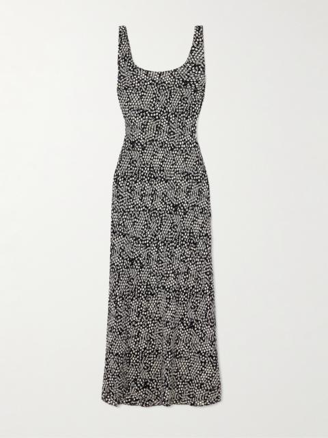 Printed Silk-crepe Maxi Dress