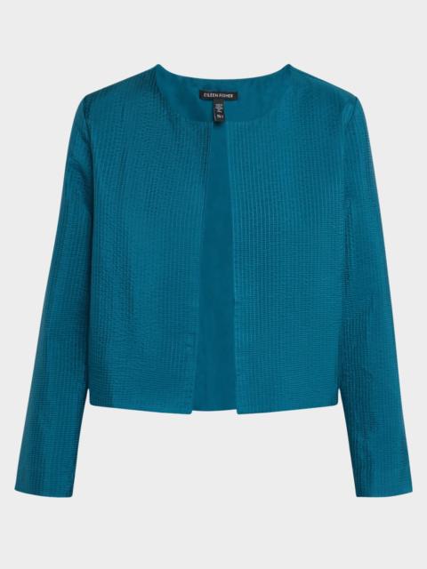 Boxy Quilted Silk Jacket