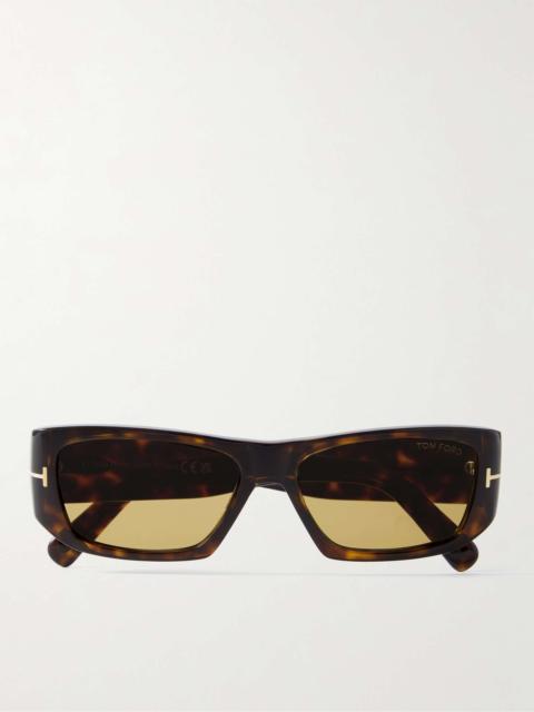 Rectangular-Frame Acetate Sunglasses