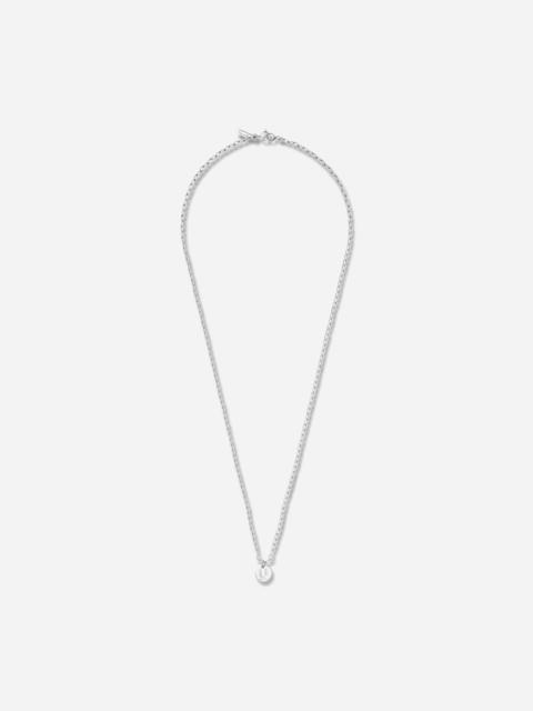 Logo Brass Necklace Silver