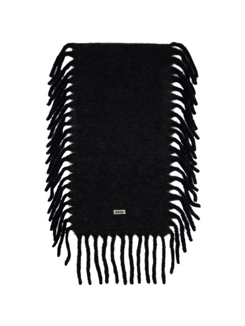 Black Fringed Scarf