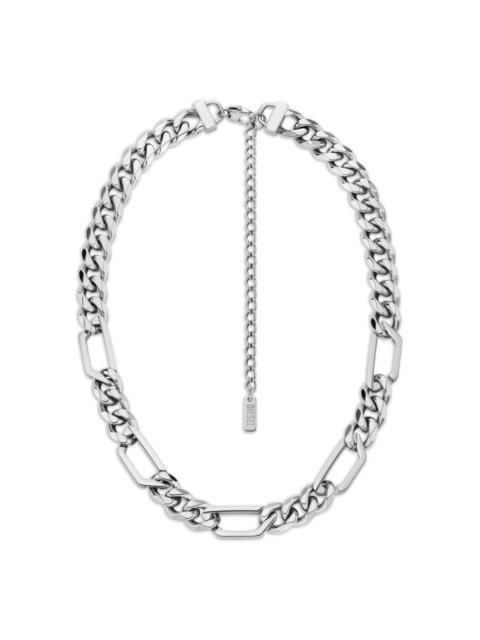 steel chain-link necklace