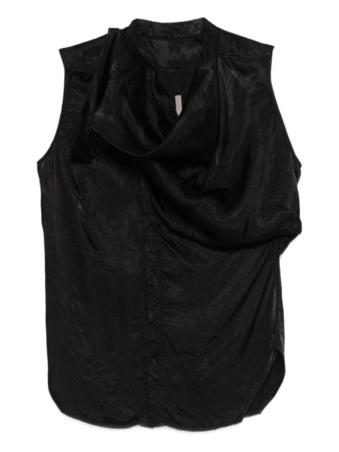 draped sleeveless top