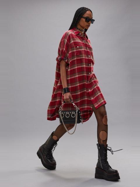 PLAID OVERSIZED BOXY SHIRTDRESS