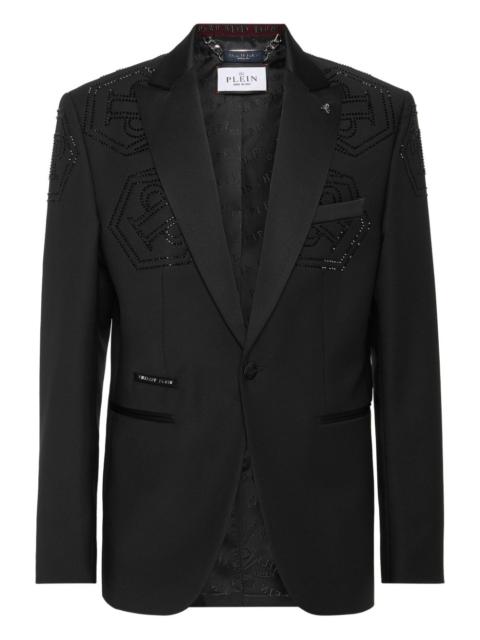 rhinestone-embellished blazer