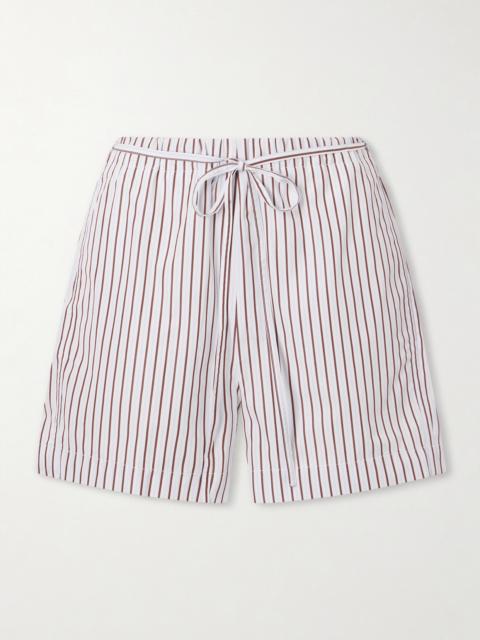Lory Striped Cotton-poplin Shorts