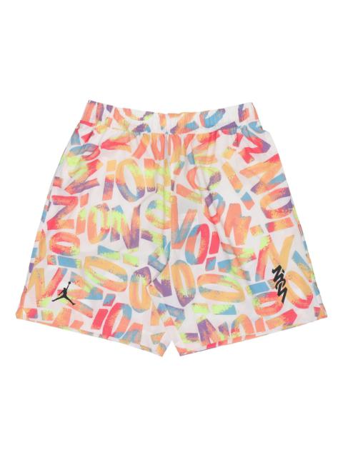 Air Jordan Dri-FIT Zion Performance Letter Printed Basketball Sports Quick-dry Short Pant Men's Colo