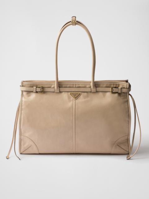 Large leather handbag