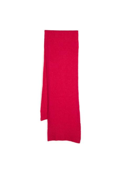 ribbed-edge cashmere-blend scarf