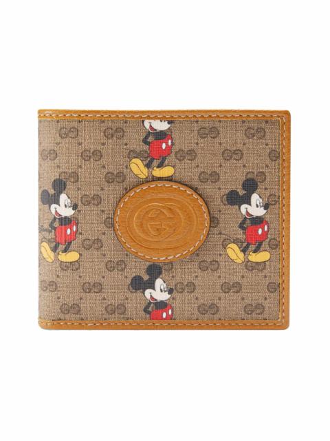 Gucci x Disney Wallet Mini GG Supreme Mickey Mouse Beige