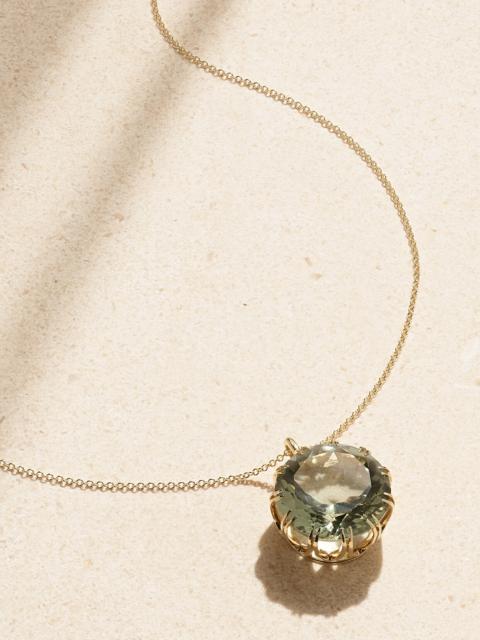 Crown 18-karat Gold Amethyst Necklace