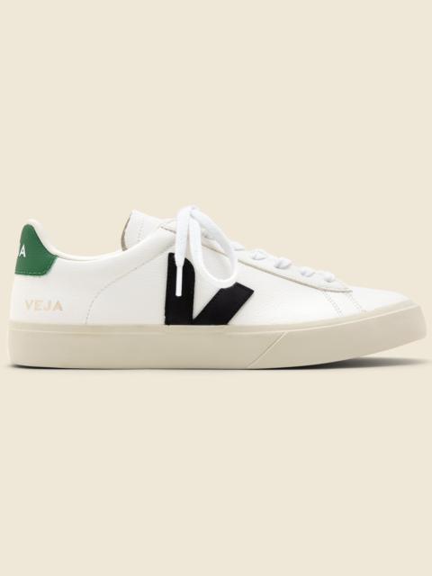 Campo Leather Sneaker - Extra White/Emaraude/Black