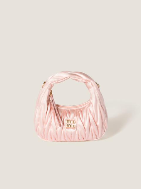 Wander matelassé satin mini-bag
