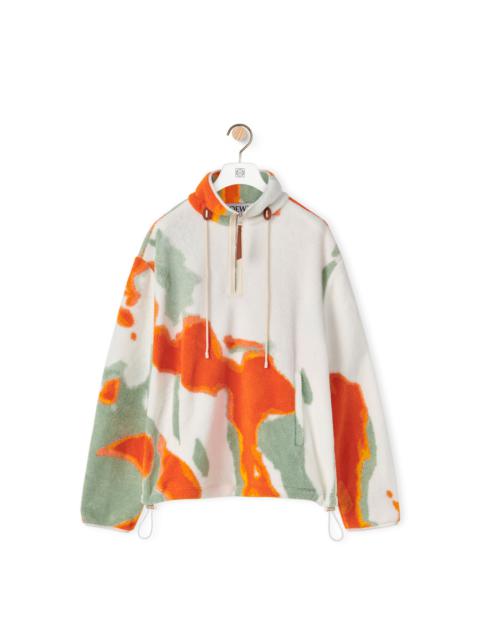 Silicone melange fleece jacket in polyester