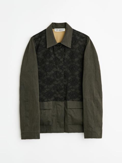 Split Jacket Antique Mudd Coated Sateen