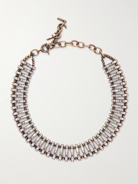 Gold-tone Crystal Necklace