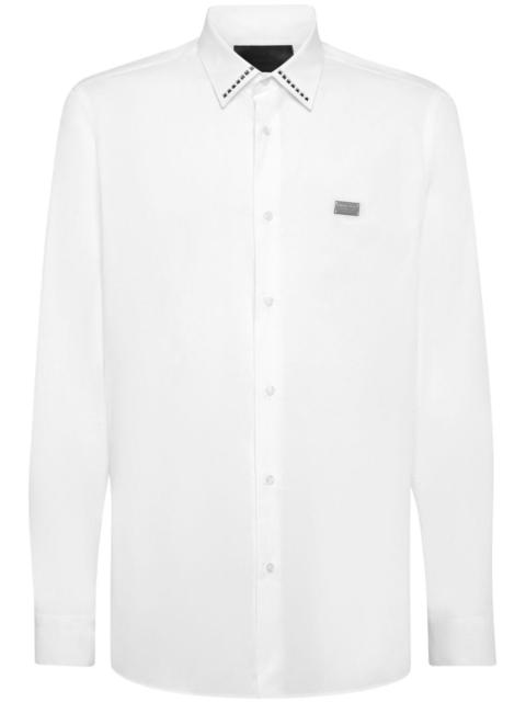 stud-detailing poplin shirt