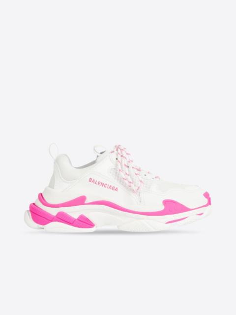 Women's Triple S Sneaker in Fluo Pink/white