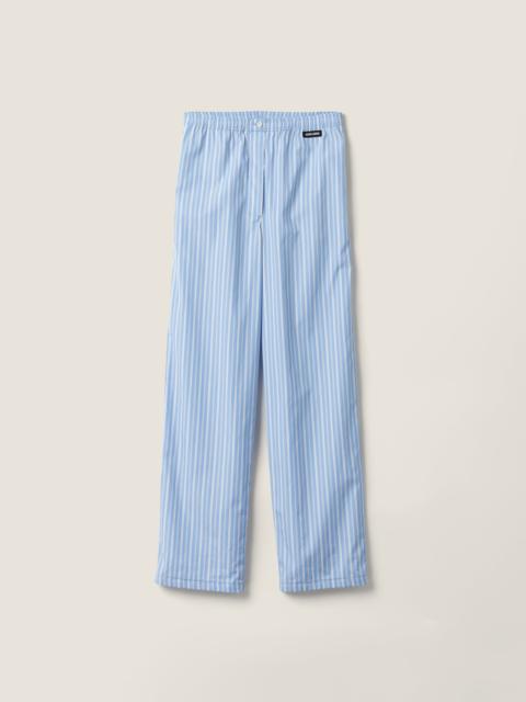 Striped poplin pajama pants