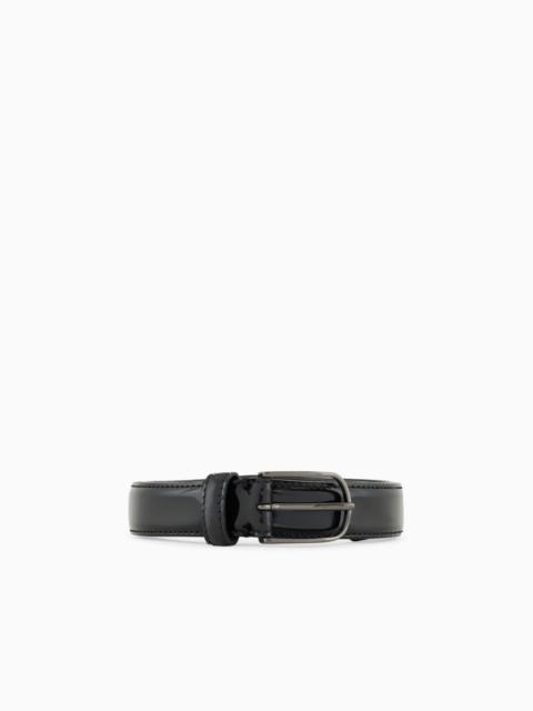 Patent leather belt