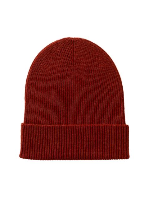 Slouchy Red Cashmere Beanie