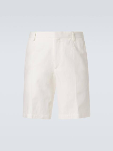 Cotton and linen shorts