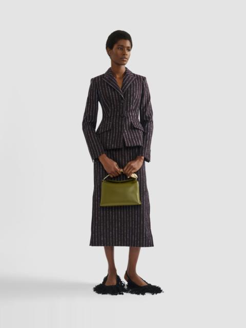 PINSTRIPE FITTED BLAZER