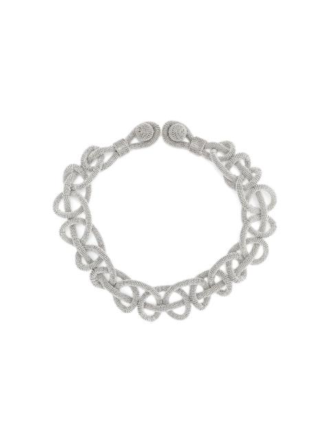 chain-effect rhinestone necklace