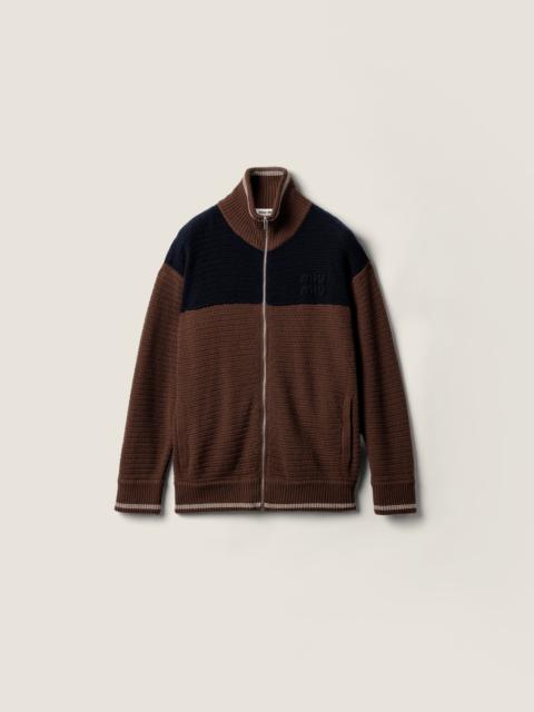 Cashmere zipper cardigan