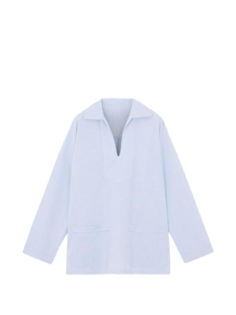 striped pocket shirt