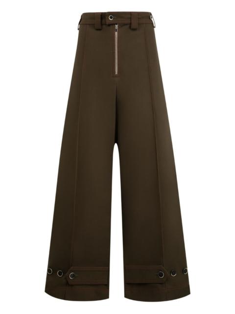 tab wide-leg trousers