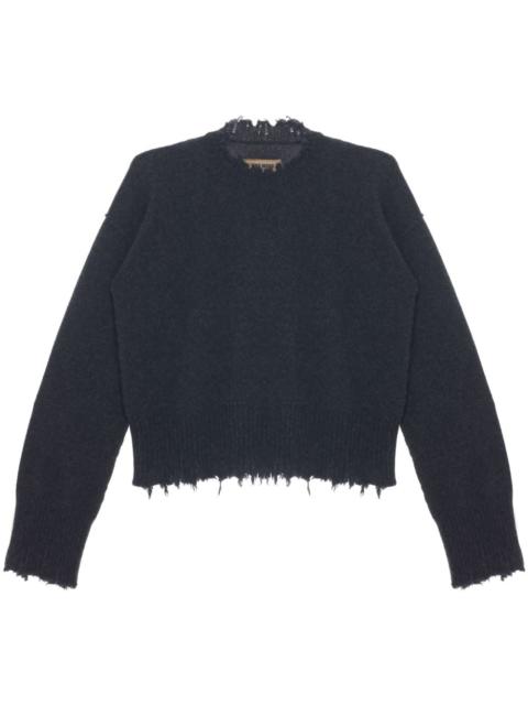 distressed cashmere jumper